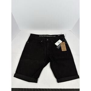 Buffalo David Bitton black denim shorts 1972 collection Sz 30 EVAN-X Short